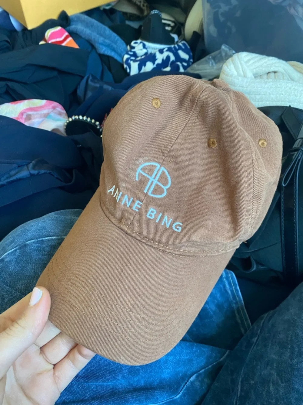 Anine Bing  Brown Logo Baseball Cap - Picture 2 of 4